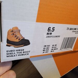 Timberland Kids Euro Hiker Shell Toe Boot - Wheat Nubuck